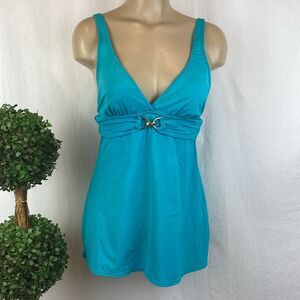 Michael Kors Blue 1 Piece Tankini Swim Bathing Suit 8